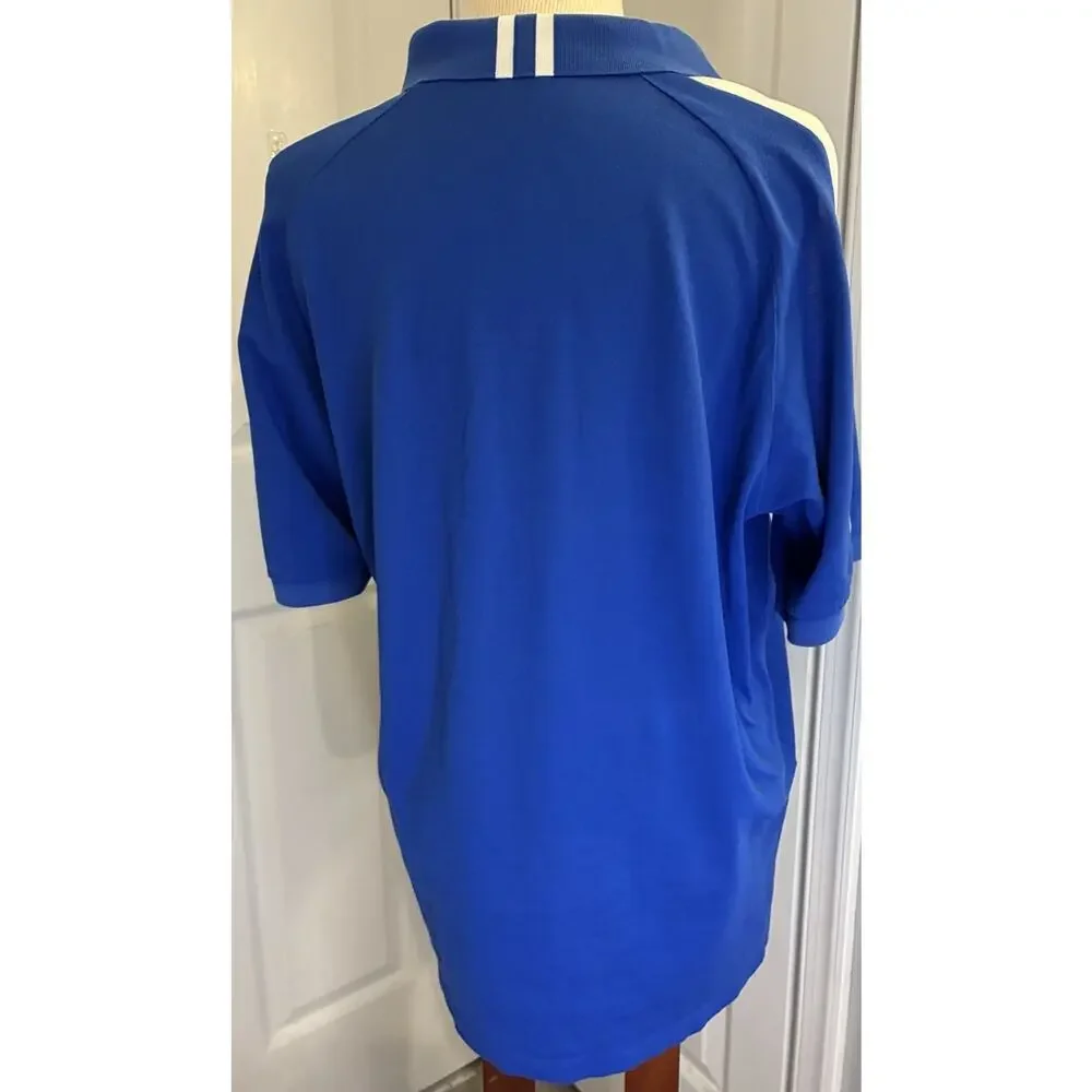 Polo Golf Ralph Lauren Shirt Men Large Blue White Big Pony Raglan Pro Fit L